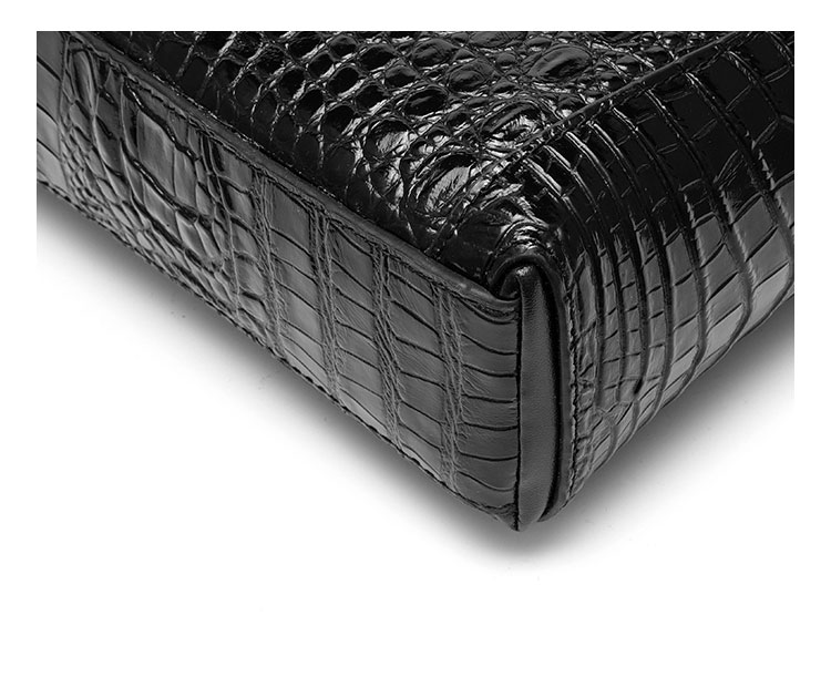 Whatnaワニ革 本革 ビジネス バッグメンズ 2way ショルダー 手提げ 斜め掛け 手持ち 肩掛けバッグ2室仕切 クロコダイル革 ブリーフケース 15.6インチPC対応 旅行 出張 通勤 通学 就活 面接 バッグ  4513-9