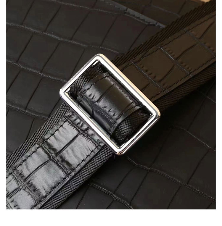 Whatna ワニ革 本革セカンド バッグ メンズ 3way クラッチ ショルダーバッグ 肩掛けバッグ 小さい ショルダーベルト付 ハンドストラップ付 クロコダイル革 本革 結婚式 バッグ ビジネス フォーマル 冠婚葬祭 バッグ紳士用 男性用 黒-8