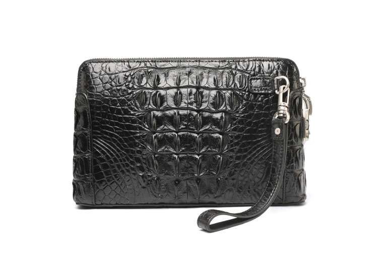 Whatna ワニ革セカンドバッグ メンズ バッグ クラッチ バッグ 小さい カード8枚収納可2室仕切 厚手 本 革 レザー 結婚式 バッグ フォーマル ビジネス 冠婚葬祭 バッグ 男性用 紳士用 2035-3