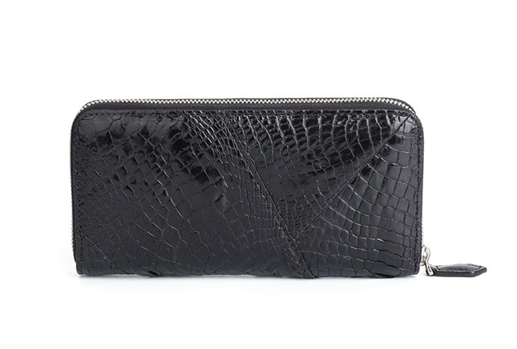 Whatna ワニ革 ミニセカンドバッグ メンズ バッグ 長財布 カード入れ 小銭入れ 札入れ 8枚カード収納 2室仕切 小さめ クラッチバッグ 手持ちバッグ ポーチ 男性用 紳士用 結婚式 冠婚葬祭 バッグ 2016-3