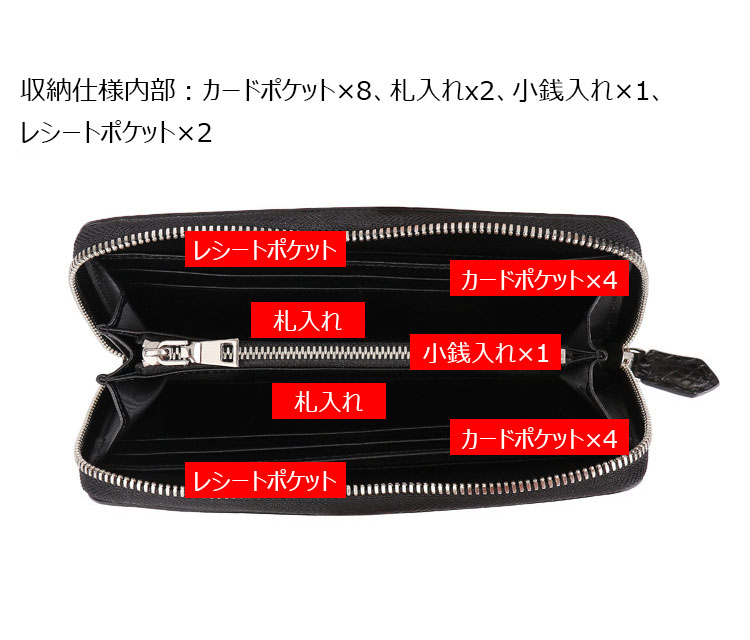 Whatna ワニ革 ミニセカンドバッグ メンズ バッグ 長財布 カード入れ 小銭入れ 札入れ 8枚カード収納 2室仕切 小さめ クラッチバッグ 手持ちバッグ ポーチ 男性用 紳士用 結婚式 冠婚葬祭 バッグ 2020B-5