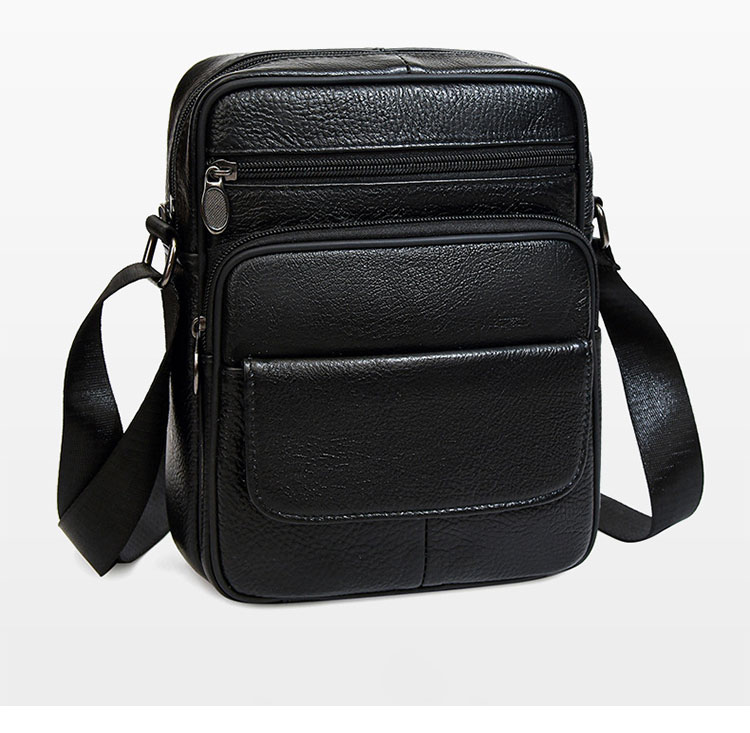 Whatna 牛 革 ミニショルダーバッグ メンズ ポシェット ワンショルダー ボディ斜め掛け バッグ 肩掛けミニ胸バッグ メッセンジャーバッグ 小さい 本革 小型ショルダー肩掛けミニバッグ男女兼用-2