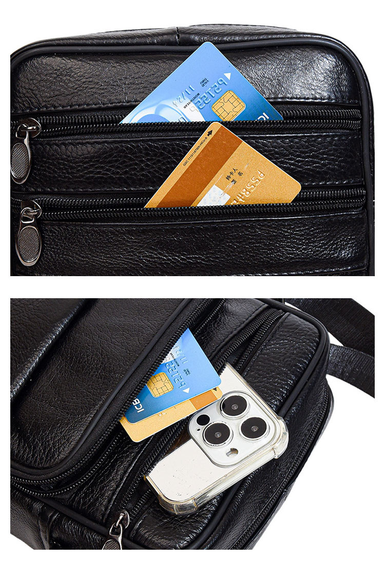 Whatna 牛 革 ミニショルダーバッグ メンズ ポシェット ワンショルダー ボディ斜め掛け バッグ 肩掛けミニ胸バッグ メッセンジャーバッグ 小さい 本革 小型ショルダー肩掛けミニバッグ男女兼用-11