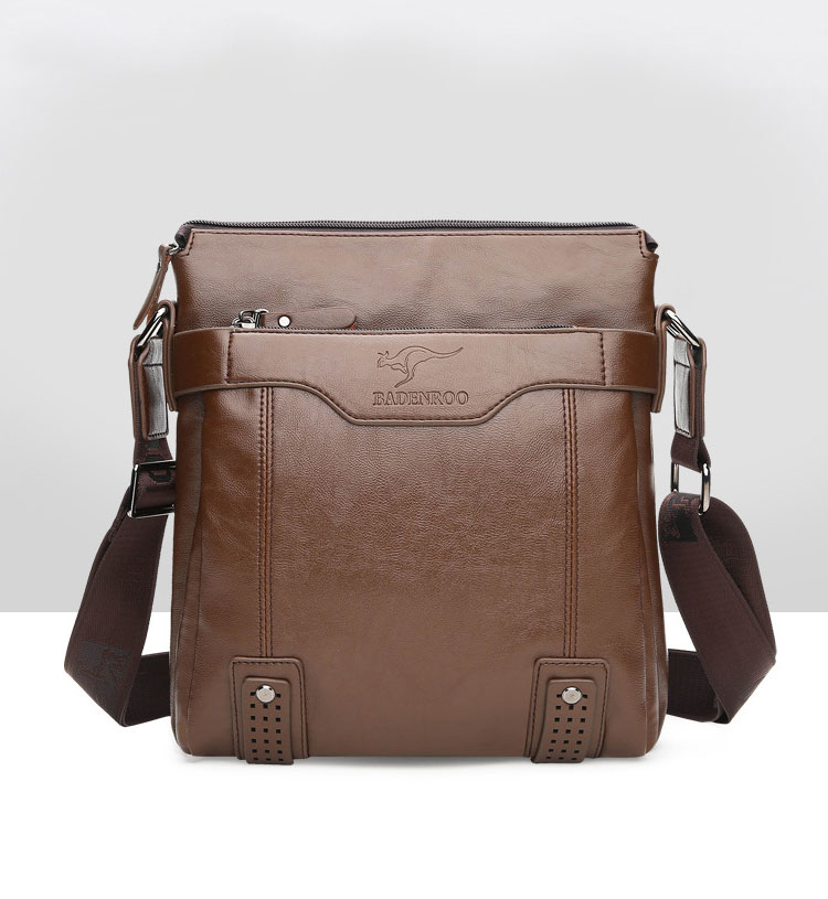 Whatna ショルダーバッグ メンズかばん 斜めがけ 肩掛けバッグメッセンジャーバッグ シンプル カジュアル ワンショルダーボディバッグPUレザ ー ipad10.5収納可-1