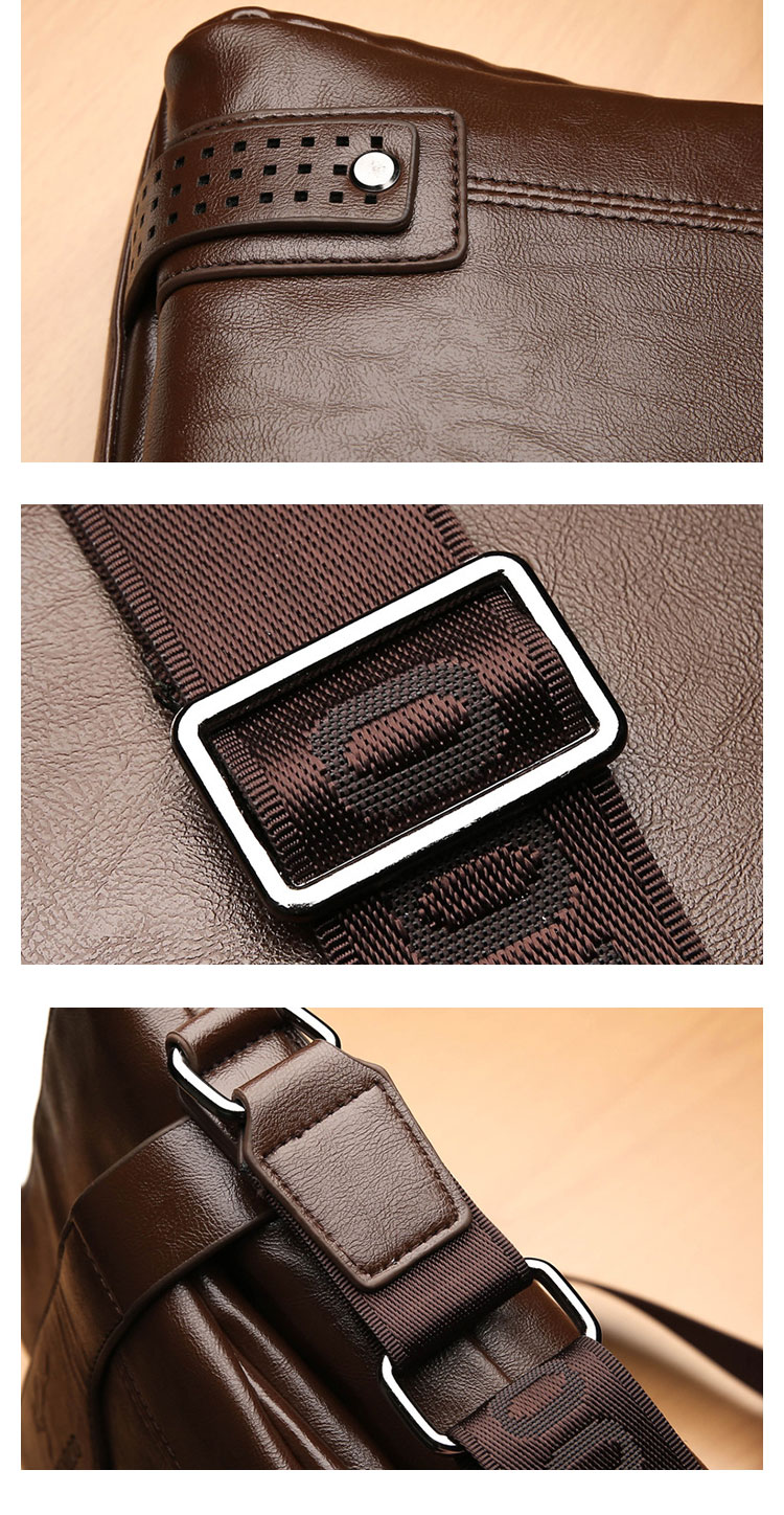 Whatna ショルダーバッグ メンズかばん 斜めがけ 肩掛けバッグメッセンジャーバッグ シンプル カジュアル ワンショルダーボディバッグPUレザ ー ipad10.5収納可-11