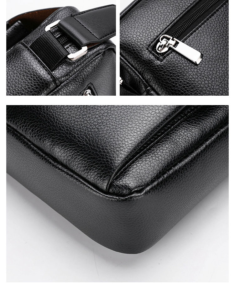 Whatna ショルダーバッグ メンズかばん 斜めがけ 肩掛けバッグメッセンジャーバッグ シンプル カジュアル ワンショルダーボディバッグPUレザ ー ipad9.7収納可-9