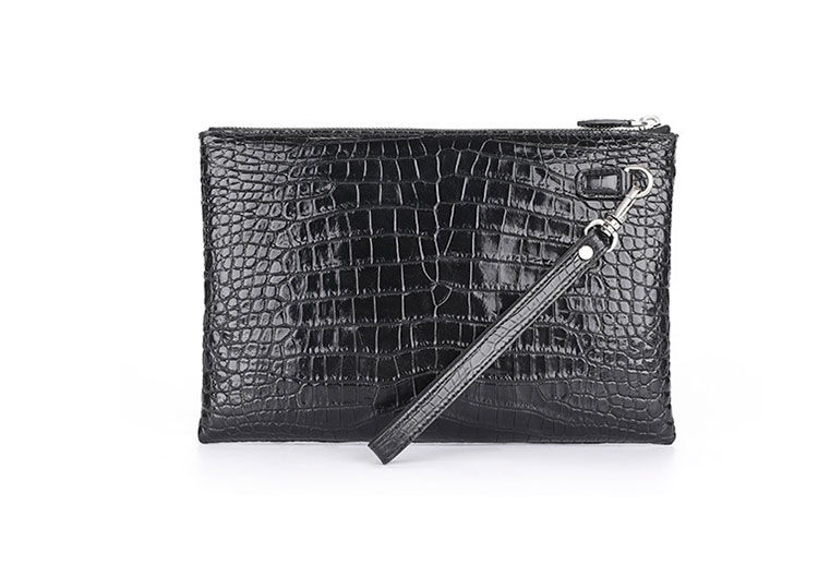 Whatna ワニ革セカンドバッグ メンズ バッグ クラッチ バッグ 大さい B5 ipad 10.5収納可クロコダイル革 フォーマル ビジネス 冠婚葬祭 バッグ 男性用 紳士用 2023B-2