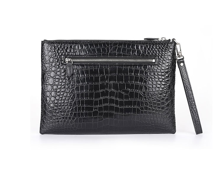 Whatna ワニ革セカンドバッグ メンズ バッグ クラッチ バッグ 大さい A4 ipad 10.5収納可クロコダイル革 フォーマル ビジネス 冠婚葬祭 バッグ 男性用 紳士用 2024b-1-2