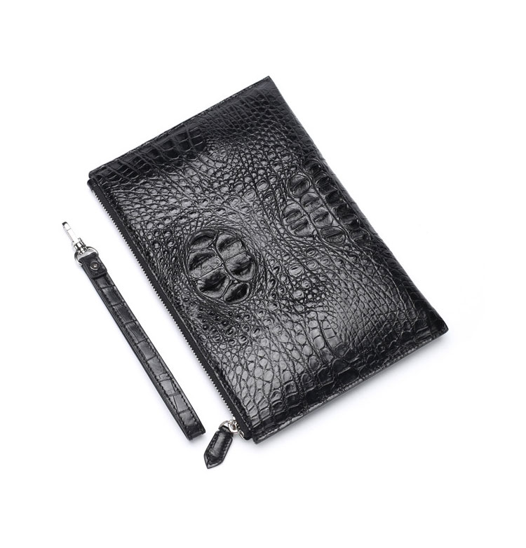 Whatna ワニ革セカンドバッグ メンズ バッグ クラッチ バッグ 大さい B5 ipad 9.7収納可クロコダイル革 フォーマル ビジネス 冠婚葬祭 バッグ 男性用 紳士用 2023-2