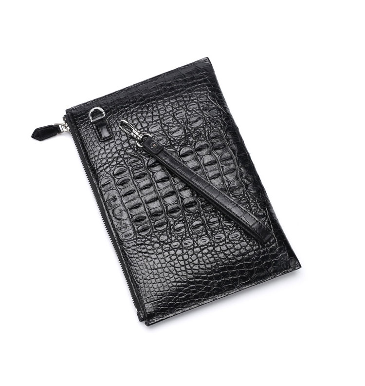 Whatna ワニ革セカンドバッグ メンズ バッグ クラッチ バッグ 大さい B5 ipad 9.7収納可クロコダイル革 フォーマル ビジネス 冠婚葬祭 バッグ 男性用 紳士用 2023-3