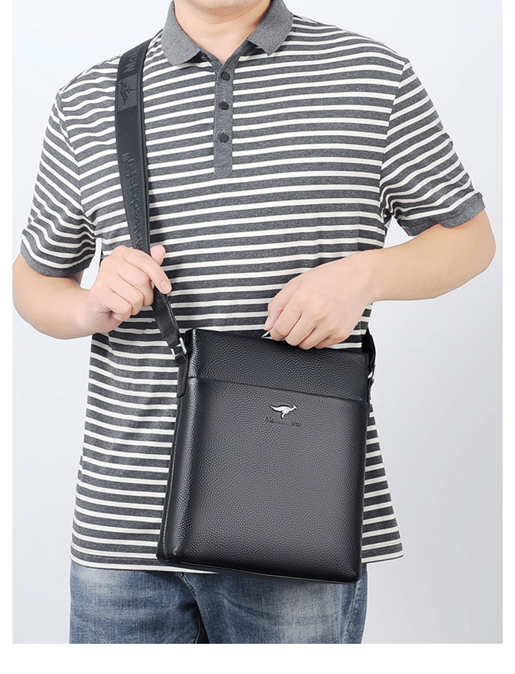 Whatna 2way 天 然 牛革 ワンショルダーバッグ メンズ  斜め掛け ボディバッグ 胸バッグipad 9.7 収納可 縦型 メンズ ビジネス かばん 小さめメッセンジャーバッグ カジュアル フォーマル  通学 通勤 結婚式 肩掛けバッグ 自転車かばん-14