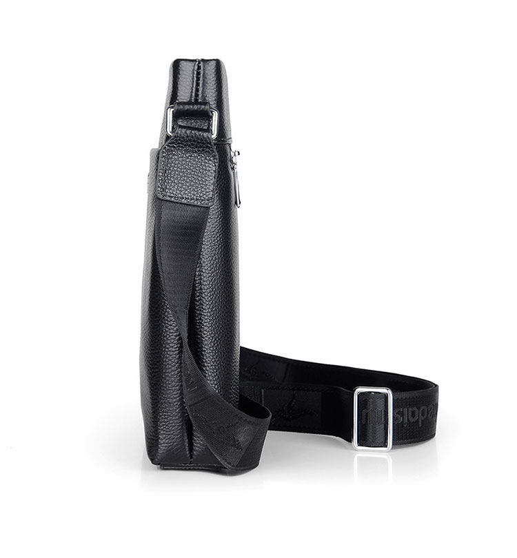 Whatna 2way 天 然 牛革 ワンショルダーバッグ メンズ  斜め掛け ボディバッグ 胸バッグipad 9.7 収納可 縦型 メンズ ビジネス かばん 小さめメッセンジャーバッグ カジュアル フォーマル  通学 通勤 結婚式 肩掛けバッグ 自転車かばん-2