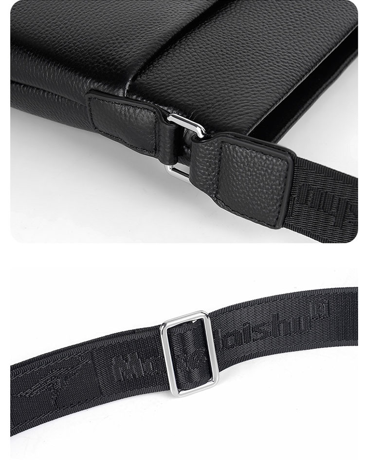 Whatna 2way 天 然 牛革 ワンショルダーバッグ メンズ  斜め掛け ボディバッグ 胸バッグipad 9.7 収納可 縦型 メンズ ビジネス かばん 小さめメッセンジャーバッグ カジュアル フォーマル  通学 通勤 結婚式 肩掛けバッグ 自転車かばん-11