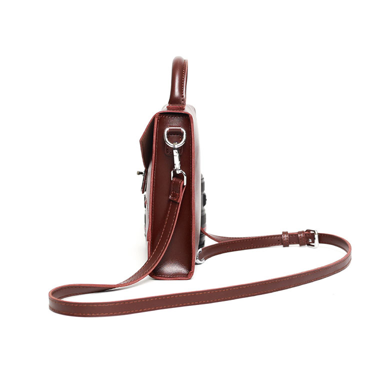 Whatna 革 ミニショルダーバッグ メンズ 3way ミニ斜め掛け胸バッグ 手提げバッグ 手持げバッグ ミニセカンドバッグ カジュアル フォーマル ビジネス 通学 通勤 肩掛けバッグ 自転車かばん プレゼント男性-3