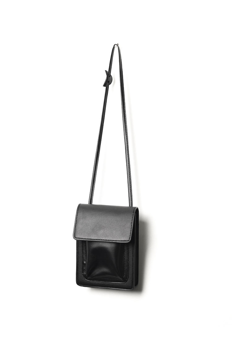 Whatna ミニショルダーバッグ メンズ 斜めがけ ミニボディバッグ 胸バッグ ショルダーミニポーチ 革 縦型 軽量 小型 小さめメッセンジャーバッグビジネス 通学 ミニバッグ通勤鞄 自転車 かばん 男性用 黒 (XM-084)-4