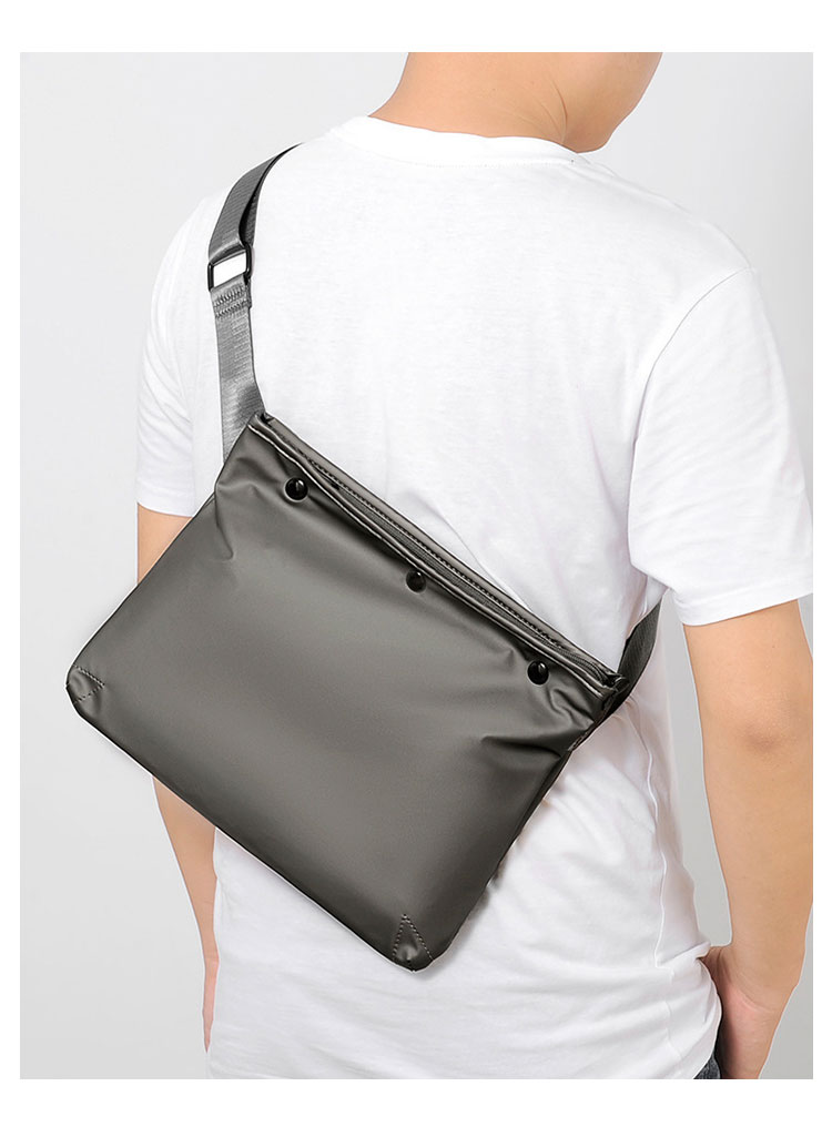 Whatna ショルダーバッグ メンズ 斜め掛け ボディーバッグ 肩掛け ワンショルダー バッグ 胸バッグ 大容量 A4 Ipad10.5収納可 防水 軽量 男女兼用-9