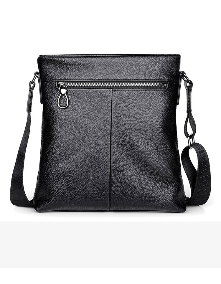 Whatna 2way 天 然 牛革 ワンショルダーバッグ メンズ  斜め掛け ボディバッグ 胸バッグipad 9.7 収納可 縦型 メンズ ビジネス かばん 小さめメッセンジャーバッグ カジュアル フォーマル  通学 通勤 結婚式 肩掛けバッグ 自転車かばん-2