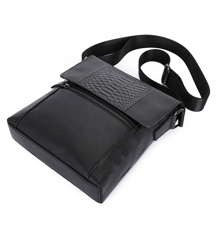 Whatna 天然 牛革 ショルダーバッグ メンズ 斜め掛け胸バッグ セカンド バッグ ipad 9.7 収納可 縦型 メンズ ビジネス かばん 小さめメッセンジャーバッグ カジュアル フォーマル  通学 通勤 結婚式 肩掛けバッグ 自転車かばん プレゼント紳士用 男性用-4