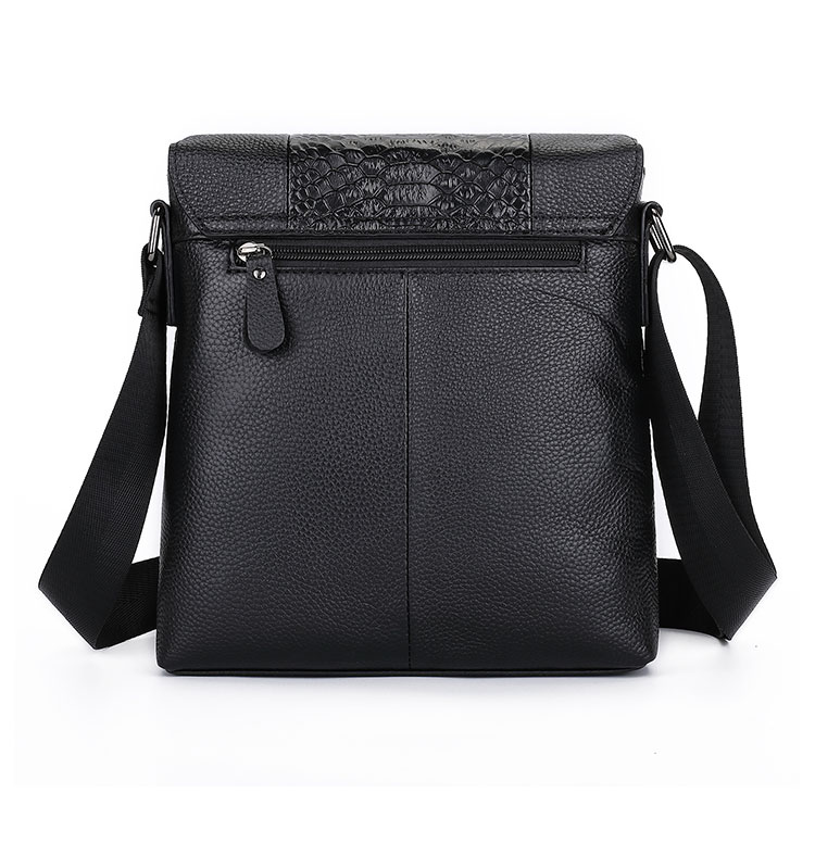 Whatna 天然 牛革 ショルダーバッグ メンズ 斜め掛け胸バッグ セカンド バッグ ipad 9.7 収納可 縦型 メンズ ビジネス かばん 小さめメッセンジャーバッグ カジュアル フォーマル  通学 通勤 結婚式 肩掛けバッグ 自転車かばん プレゼント紳士用 男性用-3