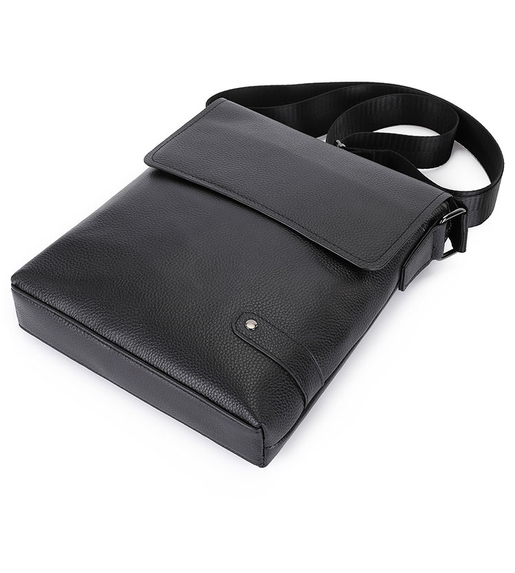 Whatna 天然 牛革 ショルダーバッグ メンズ 斜め掛け胸バッグ セカンド バッグ ipad 9.7 収納可 縦型 メンズ ビジネス かばん 小さめメッセンジャーバッグ カジュアル フォーマル  通学 通勤 結婚式 肩掛けバッグ 自転車かばん プレゼント紳士用 男性用-3