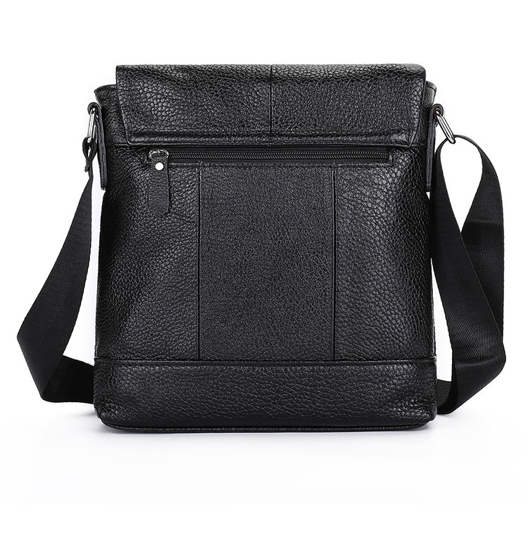 Whatna 天然 牛革 ショルダーバッグ メンズ 斜め掛け胸バッグ セカンド バッグ ipad 9.7 収納可 縦型 メンズ ビジネス かばん 小さめメッセンジャーバッグ カジュアル フォーマル  通学 通勤 結婚式 肩掛けバッグ 自転車かばん プレゼント紳士用 男性用-2