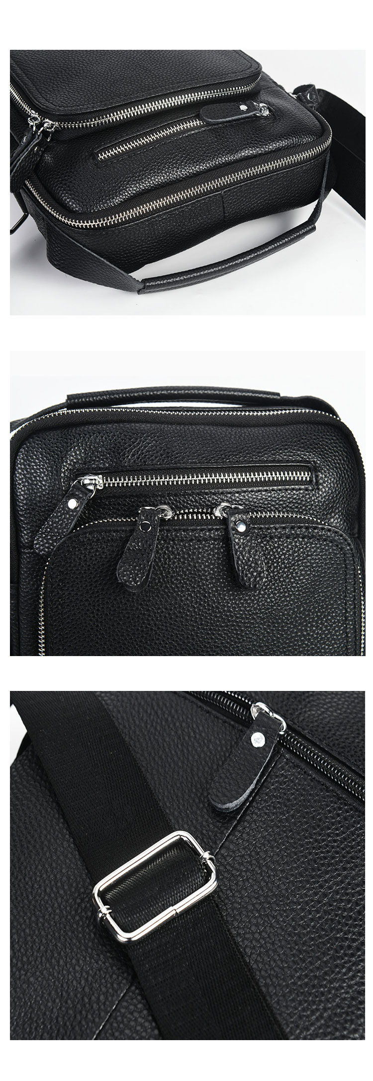 Whatna 天然 牛革 ショルダーバッグ メンズ 斜め掛け胸バッグ セカンド バッグ ipad 9.7 収納可 縦型 メンズ ビジネス かばん 小さめメッセンジャーバッグ カジュアル フォーマル 通学 通勤 結婚式 肩掛けバッグ 自転車かばん プレゼント紳士用 男性用-7