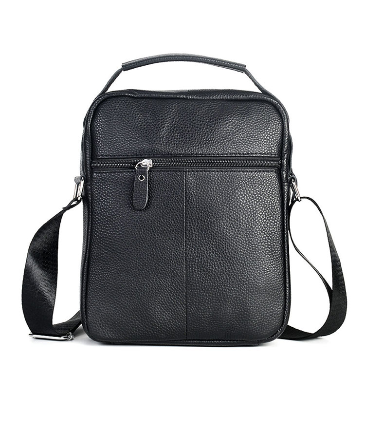 Whatna 天然 牛革 ショルダーバッグ メンズ 斜め掛け胸バッグ セカンド バッグ ipad 9.7 収納可 縦型 メンズ ビジネス かばん 小さめメッセンジャーバッグ カジュアル フォーマル 通学 通勤 結婚式 肩掛けバッグ 自転車かばん プレゼント紳士用 男性用-3