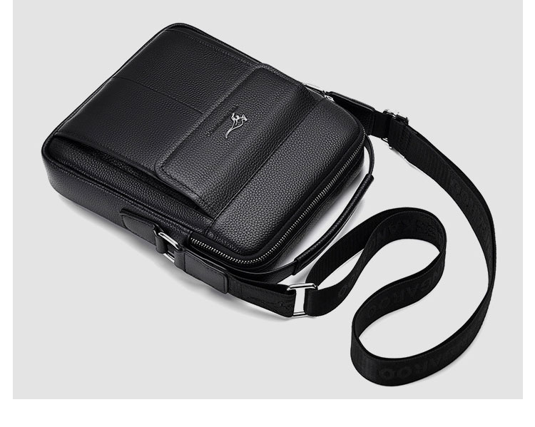 Whatna 天 然 牛革 ショルダーバッグ メンズ 斜め掛け胸バッグ セカンド バッグ ipad 9.7 収納可 縦型 メンズ ビジネス かばん 小さめメッセンジャーバッグ カジュアル フォーマル 通学 通勤 結婚式 肩掛けバッグ 自転車かばん プレゼント紳士用 男性用-6