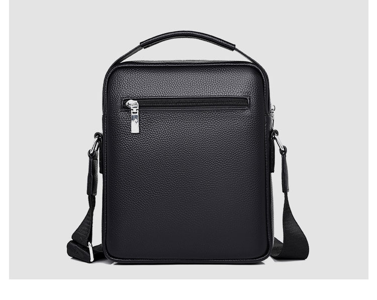 Whatna 天 然 牛革 ショルダーバッグ メンズ 斜め掛け胸バッグ セカンド バッグ ipad 9.7 収納可 縦型 メンズ ビジネス かばん 小さめメッセンジャーバッグ カジュアル フォーマル 通学 通勤 結婚式 肩掛けバッグ 自転車かばん プレゼント紳士用 男性用-3