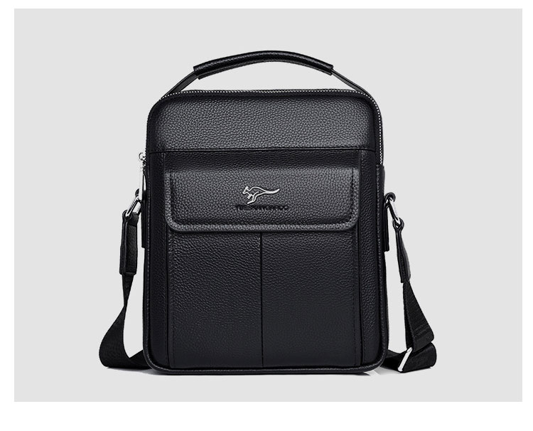 Whatna 天 然 牛革 ショルダーバッグ メンズ 斜め掛け胸バッグ セカンド バッグ ipad 9.7 収納可 縦型 メンズ ビジネス かばん 小さめメッセンジャーバッグ カジュアル フォーマル 通学 通勤 結婚式 肩掛けバッグ 自転車かばん プレゼント紳士用 男性用-1