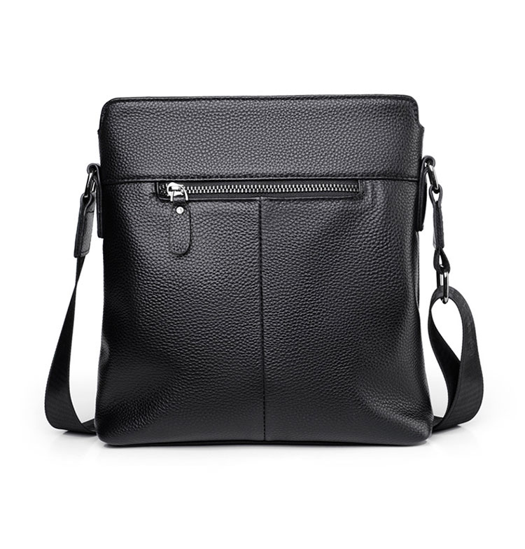 Whatna 天 然 牛革 ショルダーバッグ メンズ 斜め掛け胸バッグ セカンド バッグ ipad 9.7 収納可 縦型 メンズ ビジネス かばん 小さめメッセンジャーバッグ カジュアル フォーマル  通学 通勤 結婚式 肩掛けバッグ 自転車かばん プレゼント紳士用 男性用-3