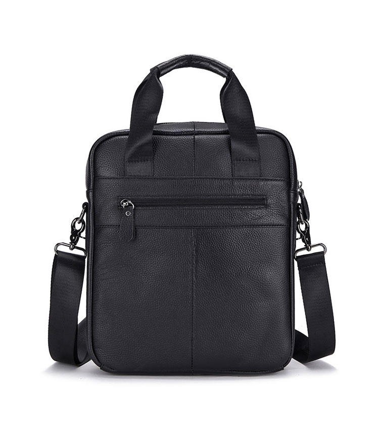 Whatna 牛革 ショルダーバッグ メンズ 2way 斜め掛け 手提げバッグ ビジネス バッグ セカンドバッグ 手持げバッグ 本革A4 Ipad 13.3Air収納可 縦型 カジュアル フォーマル ビジネス 通学 通勤 肩掛け バッグ 自転車かばん プレゼント男性-2