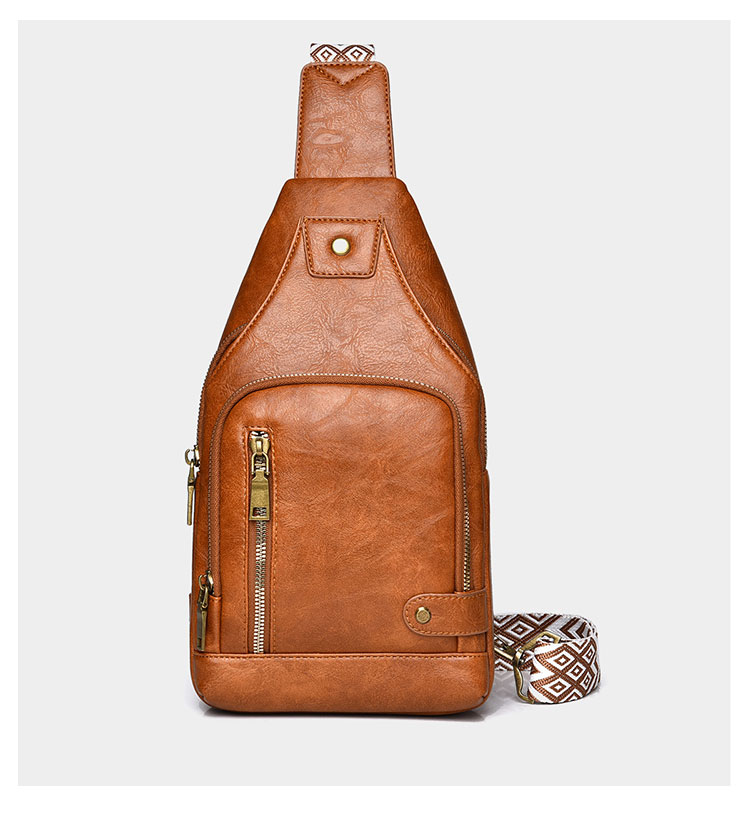 Whatna 革 ショルダーバッグ メンズ  斜めがけ ワンショルダーバッグボディバッグ 胸バッグ  ipad mini収納可 イヤホン穴付 puレザー左右付け替え可能 ビジネス 通学 通勤バッグ 自転車 鞄-1