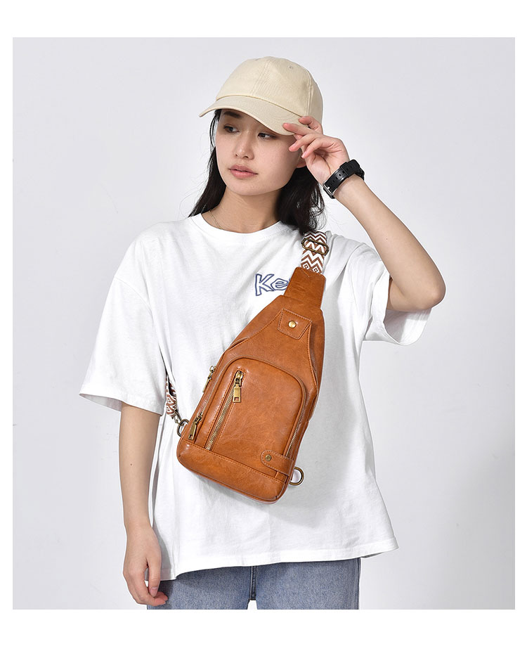 Whatna 革 ショルダーバッグ メンズ  斜めがけ ワンショルダーバッグボディバッグ 胸バッグ  ipad mini収納可 イヤホン穴付 puレザー左右付け替え可能 ビジネス 通学 通勤バッグ 自転車 鞄-11