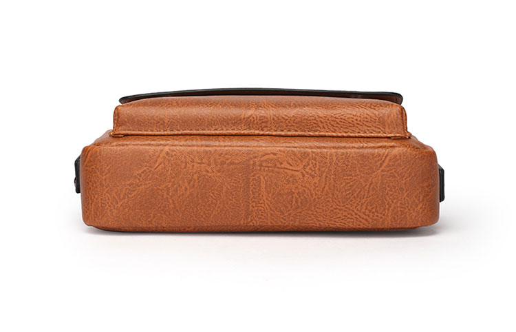 Whatna 革 ミニショルダーバッグ メンズ 3wayセカンドバッグ ミニ斜め掛け ボディバッグ 胸バッグ  ワンショルダー 手提げバッグ 手持げバッグ  Ipad Mini収納可 横型 カジュアル フォーマル ビジネス 通学 通勤 肩掛けバッグ 自転車かばん-4