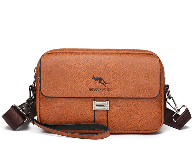 Whatna 革 ミニショルダーバッグ メンズ 3wayセカンドバッグ ミニ斜め掛け ボディバッグ 胸バッグ  ワンショルダー 手提げバッグ 手持げバッグ  Ipad Mini収納可 横型 カジュアル フォーマル ビジネス 通学 通勤 肩掛けバッグ 自転車かばん-1