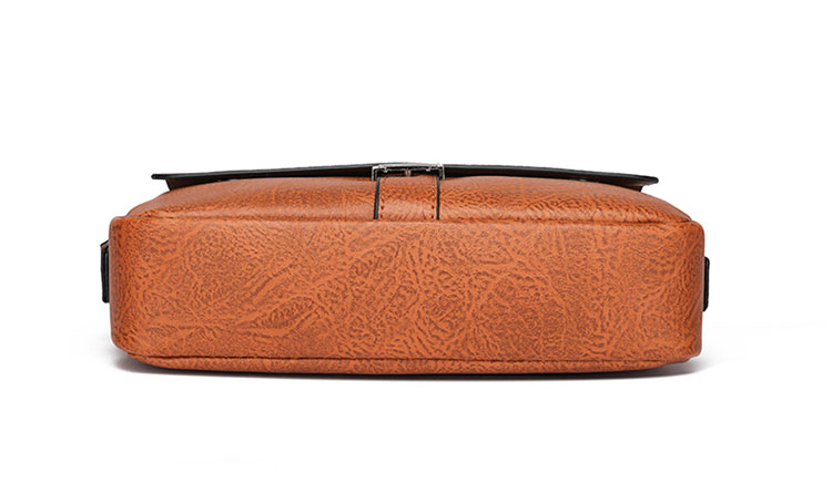 Whatna 革 ミニショルダーバッグ メンズ 3wayセカンドバッグ ミニ斜め掛け ボディバッグ 胸バッグ  ワンショルダー 手提げバッグ 手持げバッグ  Ipad Mini収納可 横型 カジュアル フォーマル ビジネス 通学 通勤 肩掛けバッグ 自転車かばん-4