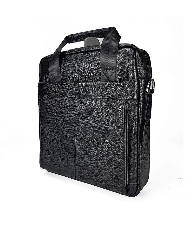 Whatna 牛革 ショルダーバッグ メンズ 2way 斜め掛け 手提げバッグ ビジネス バッグ セカンドバッグ 手持げバッグ 本革A4 Ipad 13.3Air収納可 縦型 カジュアル フォーマル ビジネス 通学 通勤 肩掛け バッグ 自転車かばん プレゼント男性-3