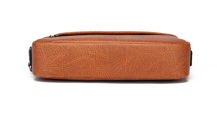 Whatna 革 ミニショルダーバッグ メンズ 3wayセカンドバッグ ミニ斜め掛け ボディバッグ 胸バッグ  ワンショルダー 手提げバッグ 手持げバッグ  Ipad Mini収納可 横型 カジュアル フォーマル ビジネス 通学 通勤 肩掛けバッグ 自転車かばん-4