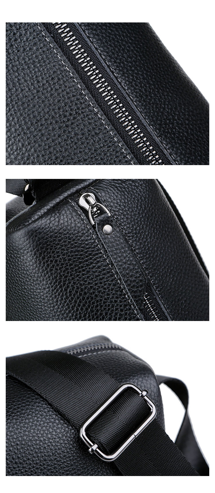 Whatna 天然 牛 革 ワンショルダーバッグ メンズ 斜め掛け ボディバッグ 胸バッグ 本 革 小さめビジネスバッグ ipad Mini収納可 肩掛け 通勤 通学 防水 バッグ 自転車 かばん男性用-9