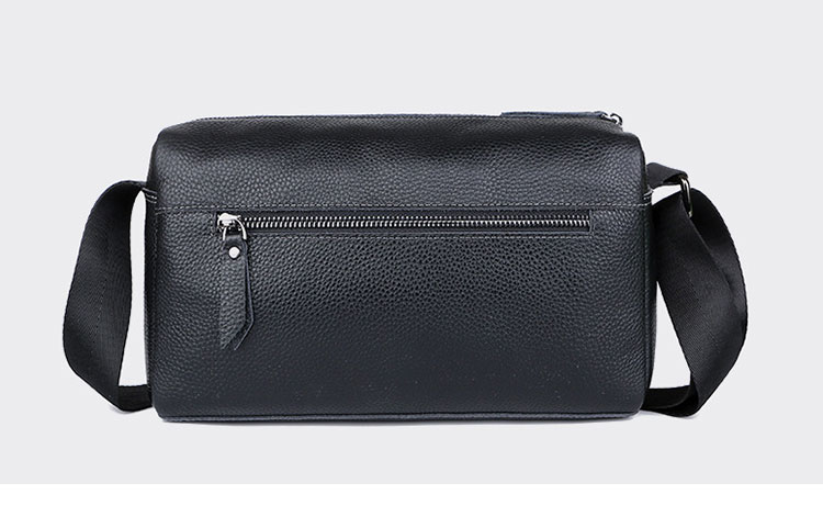 Whatna 天然 牛 革 ワンショルダーバッグ メンズ 斜め掛け ボディバッグ 胸バッグ 本 革 小さめビジネスバッグ ipad Mini収納可 肩掛け 通勤 通学 防水 バッグ 自転車 かばん男性用-3