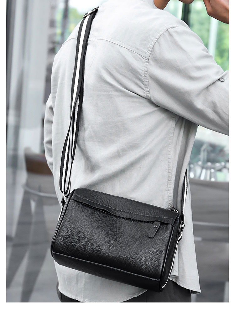 Whatna 天然 牛 革 ワンショルダーバッグ メンズ 斜め掛け ボディバッグ 胸バッグ 本 革 小さめビジネスバッグ ipad Mini収納可 肩掛け 通勤 通学 防水 バッグ 自転車 かばん男性用-10