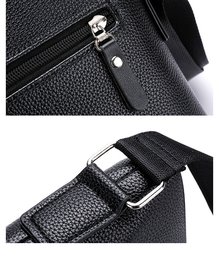 Whatna 革 ワンショルダーバッグ メンズ 斜め掛け ボディバッグ 胸バッグ PUレザー 小さめビジネスバッグ ipad 9.7収納可 肩掛け 通勤 通学 防水 バッグ 自転車 かばん男性用-10