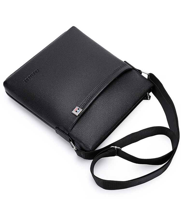 Whatna 革 ワンショルダーバッグ メンズ 斜め掛け ボディバッグ 胸バッグ PUレザー 小さめビジネスバッグ ipad 9.7収納可 肩掛け 通勤 通学 防水 バッグ 自転車 かばん男性用-4