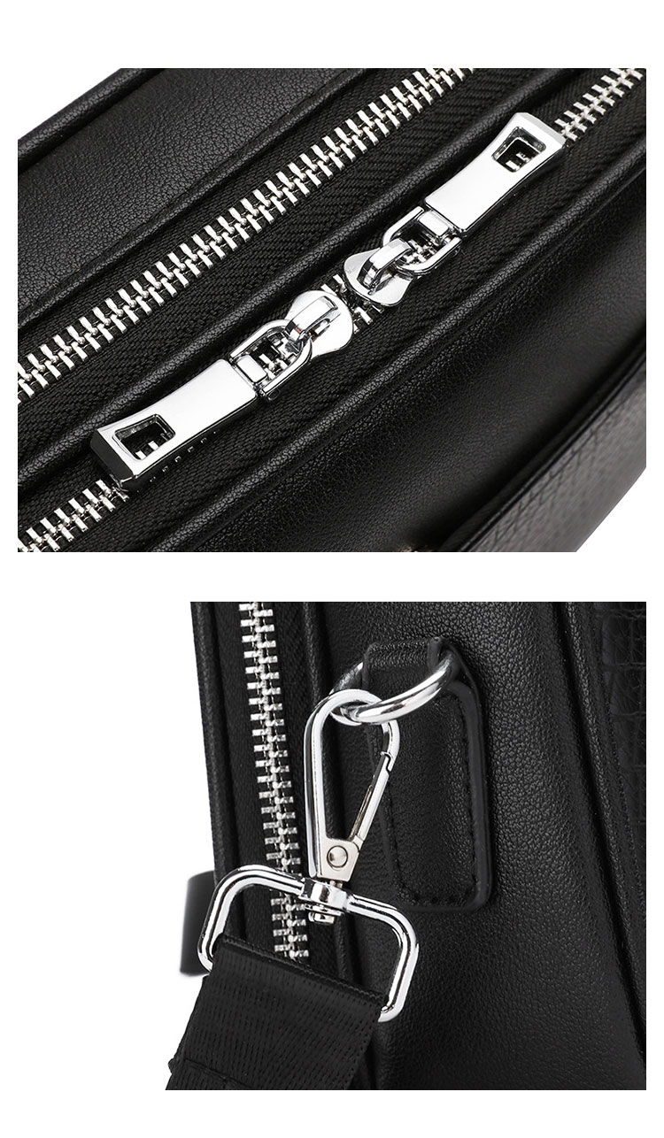 Whatna 革 ワンショルダーバッグ メンズ 3way クラッチ ショルダー斜め掛け ボディバッグ 胸バッグ 肩掛けバッグ 小さい ショルダーベルト付 レザー カード6枚収納可 カード入 小銭入れ 2室仕切 結婚式 バッグ ビジネス フォーマル 冠婚葬祭 バッグ-7