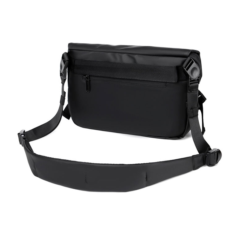 Whatna  ショルダーバッグ メンズ 斜め掛け ボディバッグ 胸バッグ 厚 手 レザー小さめビジネスバッグ Ipad mini収納可 肩掛け 通勤 通学 斜めがけバッグ 防水 バッグ 自転車 かばん男性用-3