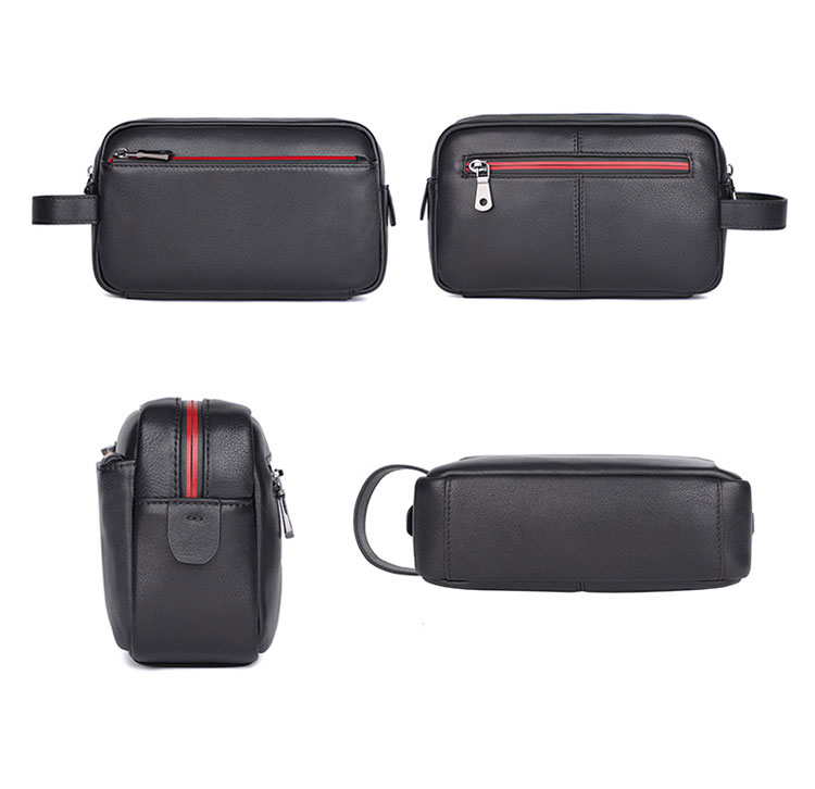 Whatna 2way 天 然 牛 革 ミニセカンドバッグ メンズ クラッチ バッグ 化粧バッグ 化粧ケース 厚手 本革 レザー カジュアル フォーマル 冠婚葬祭 結婚式 バッグ 化粧ポーチ 紳士用 男性用 C026-2