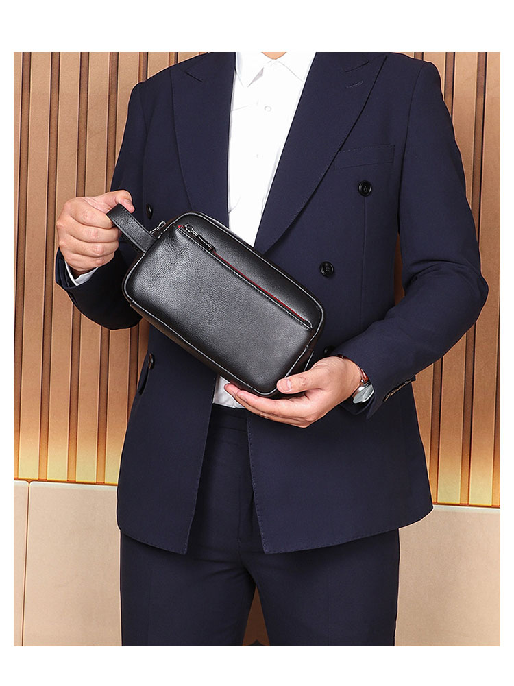 Whatna 2way 天 然 牛 革 ミニセカンドバッグ メンズ クラッチ バッグ 化粧バッグ 化粧ケース 厚手 本革 レザー カジュアル フォーマル 冠婚葬祭 結婚式 バッグ 化粧ポーチ 紳士用 男性用 C026-4