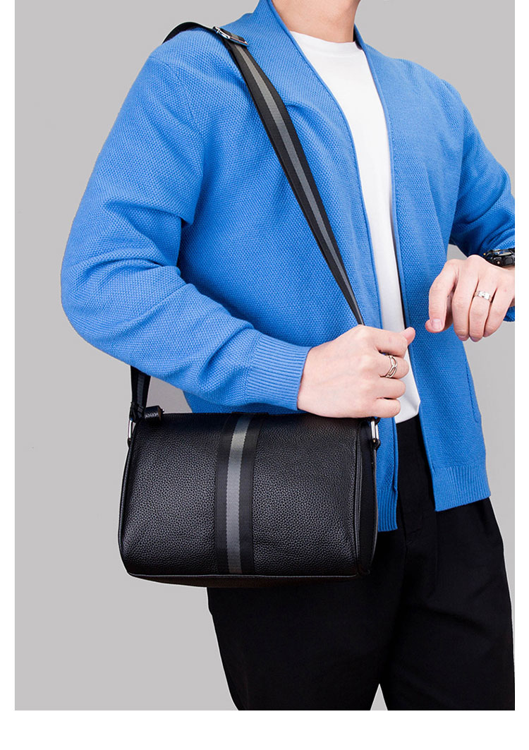 Whatna ワンショルダーバッグ メンズ  ショルダーバッグ ボディー バッグ 斜め掛けバッグ 肩掛け胸バッグ メッセンジャーバッグ 小さい 革 レザー ショルダー肩掛けバッグ 男女兼用-9