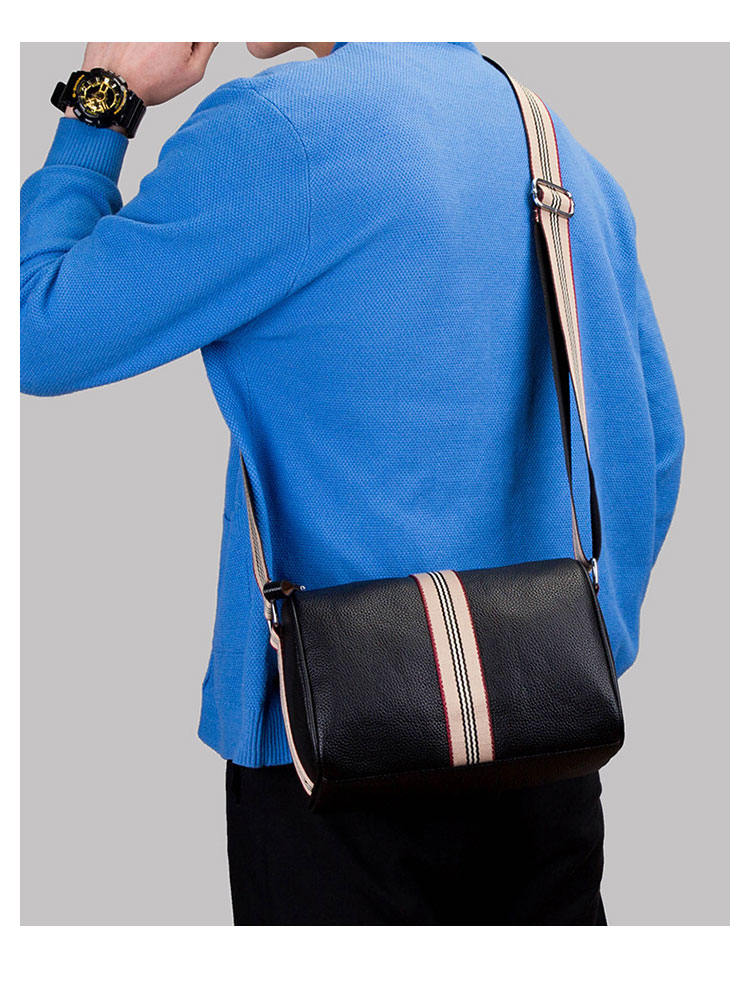 Whatna ワンショルダーバッグ メンズ  ショルダーバッグ ボディー バッグ 斜め掛けバッグ 肩掛け胸バッグ メッセンジャーバッグ 小さい 革 レザー ショルダー肩掛けバッグ 男女兼用-8